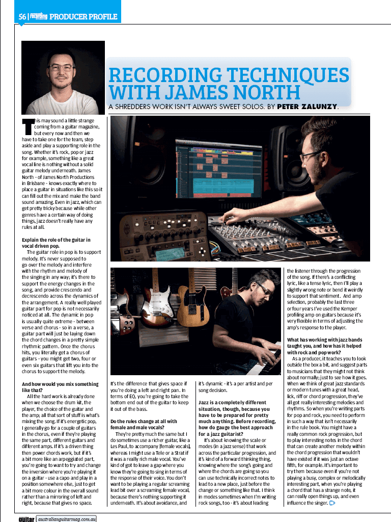 James North - Aus Guitar Magazine
